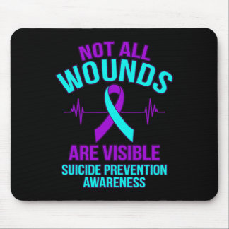Alla sår är synliga Lycklig Suicide Awareness Gra Musmatta