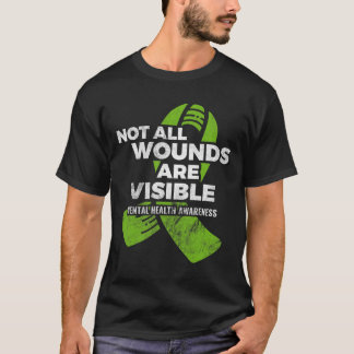 Alla sår Synliga psykiska hälsomedvetandehöjande p T Shirt