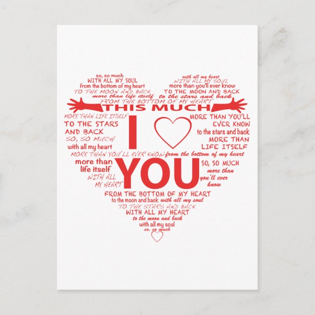 Alla sätt jag Kärlekar dig Vykort (Framsida)