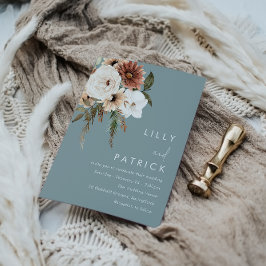 Alla Seasons Boho Blommigt Bröllop Inbjudningar