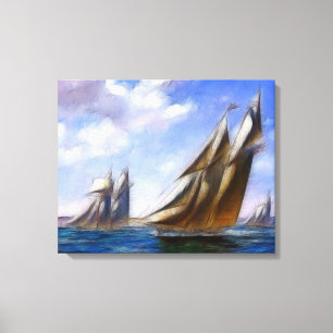 Alla segling-Fraktaser Art Wrapped Canvas