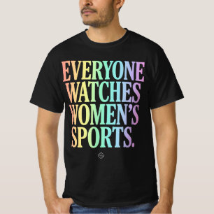 Alla ser på damidrott utan motstånd t shirt