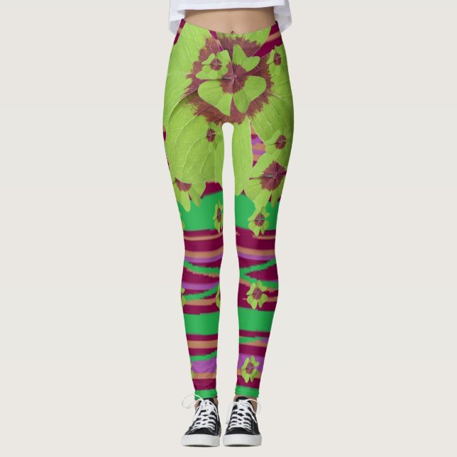 Alla Shamrock Leggings i Klöver (Framsida)