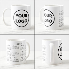 Alla Shape Business Company Logotyp 2026-kalender Kaffemugg