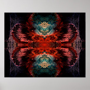 "Alla själar 2" Psychedelic Abstrakt Visionary Art Poster