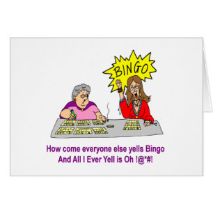 Alla skriker annars Bingo Hälsningskort