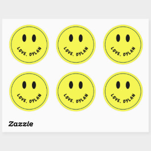 Alla Smiles Gift Sticker Runt Klistermärke