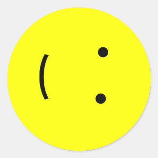 Alla Smiles Stickers Runt Klistermärke