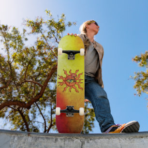 Alla Sol-sett svampar. Mini Skateboard Bräda 18,5 Cm