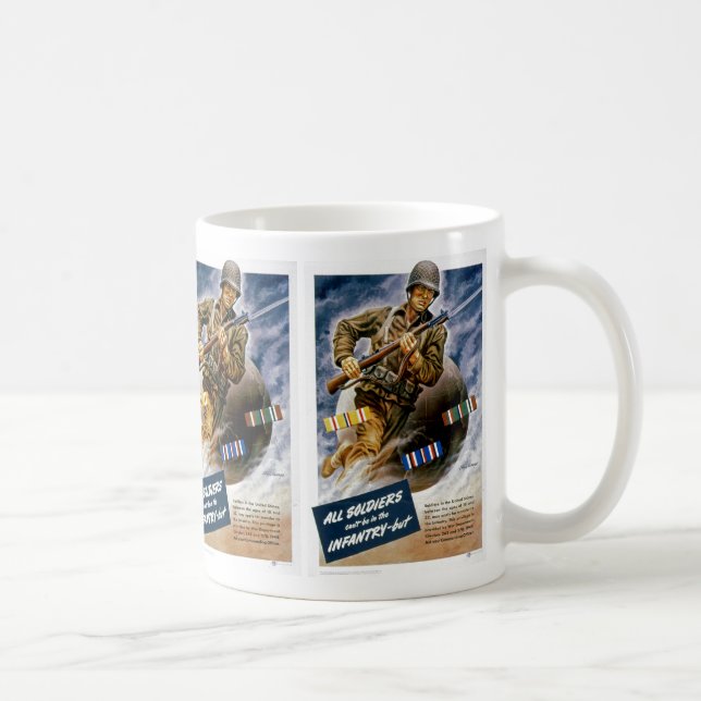 Alla soldater kan inte vara i infanteriet kaffemugg (Höger)
