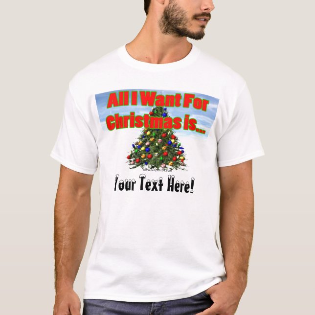 Alla som jag önskar för jul… tee shirt (Framsida)