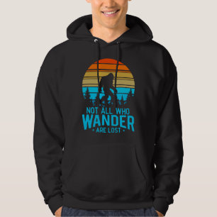 Alla som vandrar är inte vilse Bigfoot Retro Des Hoodie