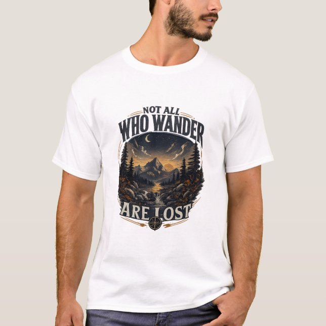 Alla som vandrar är inte vilse t shirt (Framsida)