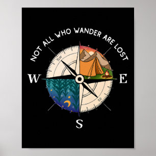 Alla som vandrar är inte vilse - Utforska naturen Poster