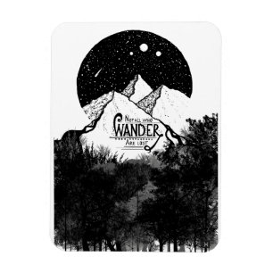 Alla som WANDER är inte borttappadens illustration Magnet