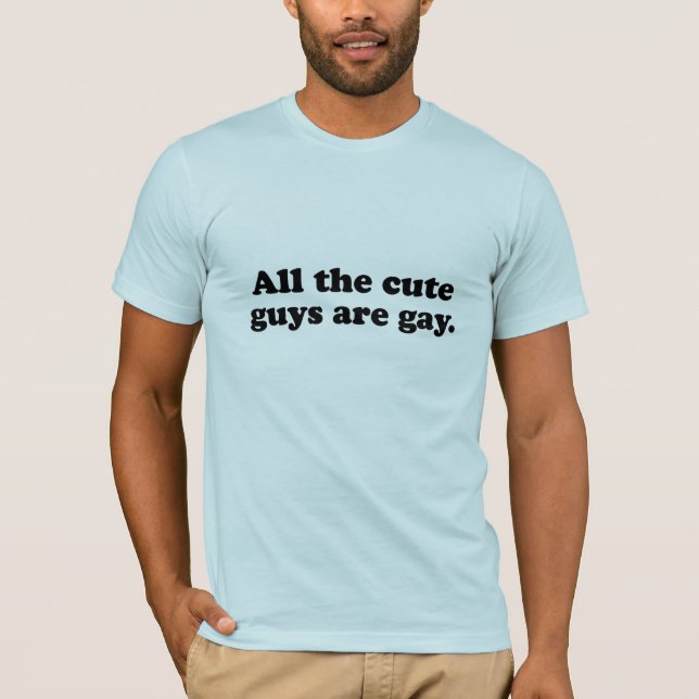 Alla söta killar är gay.png tee (Framsida)