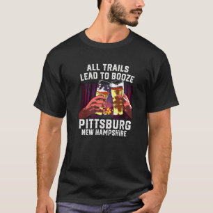 Alla spår leder till Sprit Pittsburgh Camping New T Shirt