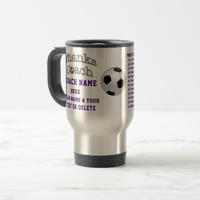 ALLA spelares Namn Bra Soccer Coach Gifts Resemugg (Framsida vänster)