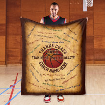 ALLA spelares namn på gåvor till baskettränare