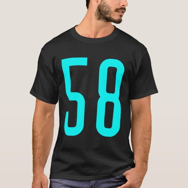 Alla Sportfantastens favoritcyannummer 58 Jersey T Shirt (Framsida)