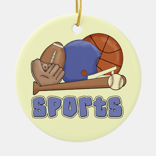 Alla sportT-tröja och gåvor Julgransprydnad Keramik (Framsidan)