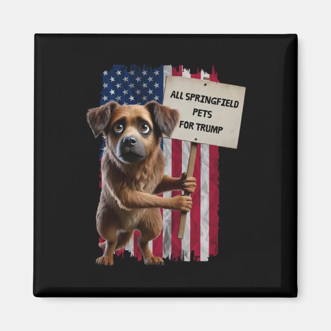 Alla Springfield-Hund för Trump de äter Hundar Spr Magnet (Framsidan)