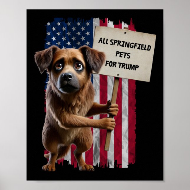 Alla Springfield-Hund för Trump de äter Hundar Spr Poster (Framsidan)