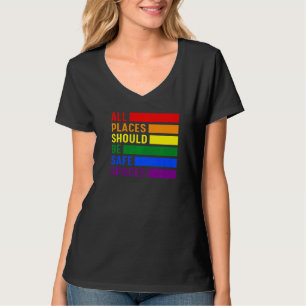 Alla Ställen ska vara Säkra blanksteg LGBT T Shirt
