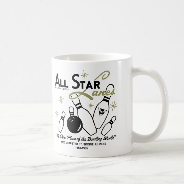 Alla Star Lanes, Skokie, Illinois Kaffemugg (Höger)
