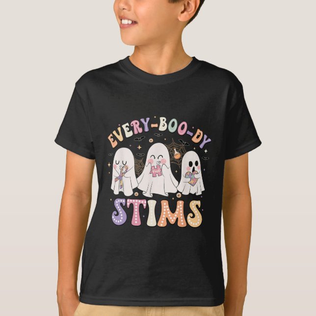Alla Stims Halloween Speciell Education Spook T Shirt (Framsida)