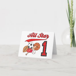 Alla stjärnsporter 1:a födelsedag Inbjudan till fy