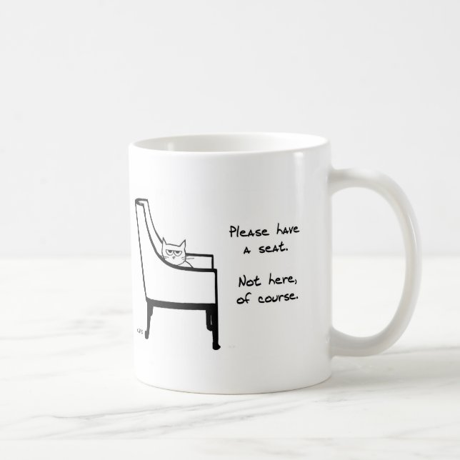 Alla stolar tillhörde katten - rolig kattmugg kaffemugg (Höger)