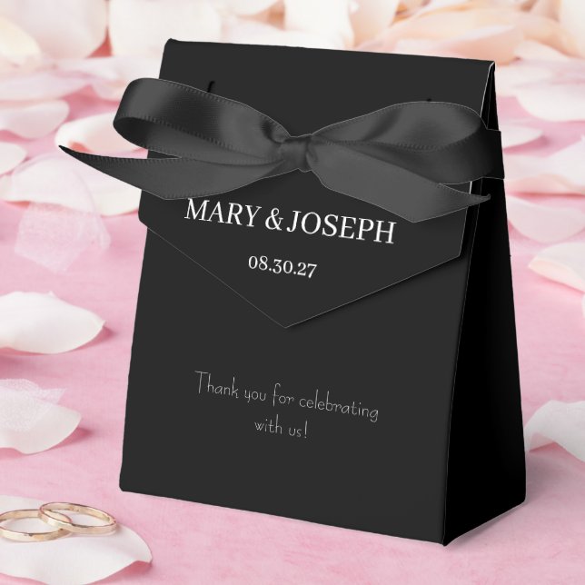 Alla svarta bröllopsfavoritrutor presentaskar (Bröllop)