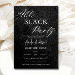 Alla svarta Party-Födelsedagsfester, hela Elegante Inbjudningar<br><div class="desc">Fira i stil med denna All Black Födelsedagsfest Modern Elegant-inbjudan, det perfekt sättet att tillkännage en oförglömlig kväll. Den här eleganta och sofistikerade designen har en slående svart bakgrund med minimalistiska accenter för ett litet klassskikt. Anpassa den med din händelseinformation för att ange tonen för chicen firande. Vare sig det...</div>
