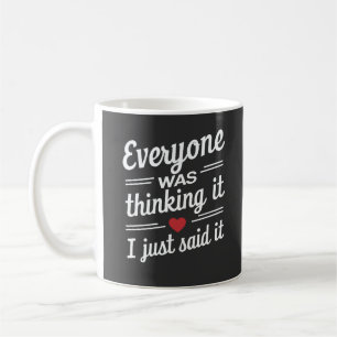 Alla tänkte att det var roligt. kaffemugg