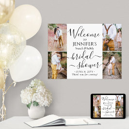 Alla teman Bröllopsdusch Välkommen 4 Foto Collage Poster