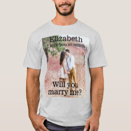 Alla Text Äktenskap Förslag Foto Gift Dig Vitt T Shirt