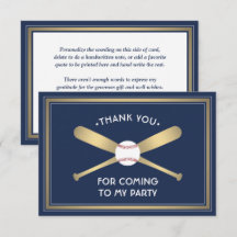 Alla Text Baseball Tema Fest Marinblå Vit Guld