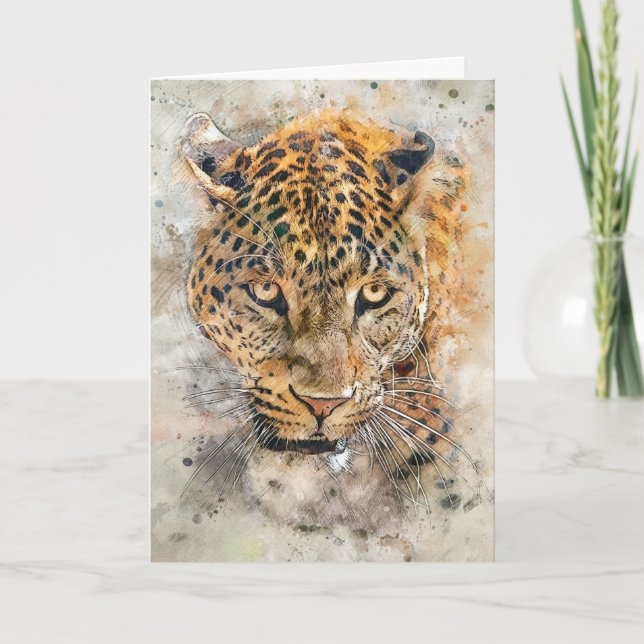 ALLA-TILLFÄLLE-KORTET FÖR LEOPARD BLANK KORT (Framsida)