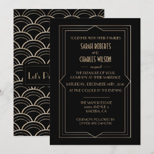 ALLA TILLFÄLLEN - Great Gatsby Art Deco-inbjudan Inbjudningar