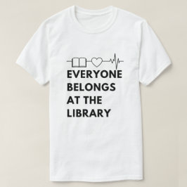 Alla Tillhör Bibliotek som säger bokmaskläsning T Shirt