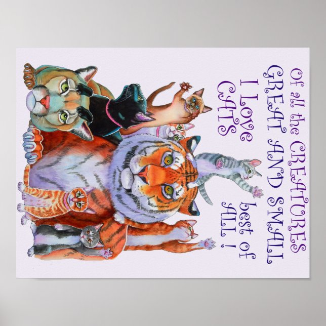 Alla Underbara och små katter! Poster liten (Framsidan)