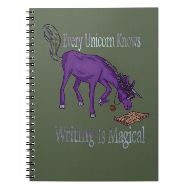 Alla Unicorn-skrivningar är magiska Anteckningsbok (Framsidan)