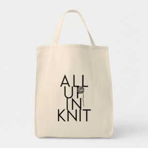 Alla upp i stickalivsmedeltotot för knitters tygkasse