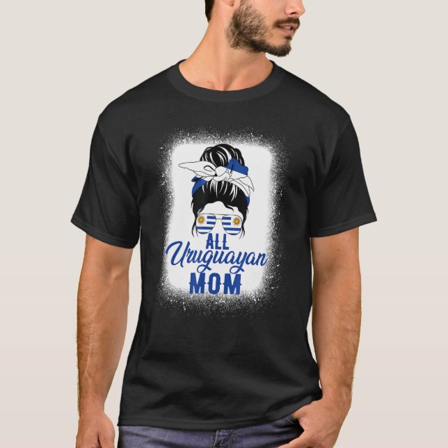 Alla Uruguay-Flagga i Uruguay Mamma för Mor T Shirt (Framsida)