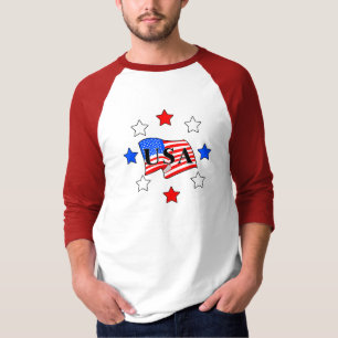Alla USA flagga och stjärnor T Shirt