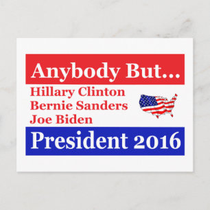 Alla utom Hillary, biden, sanders Vykort