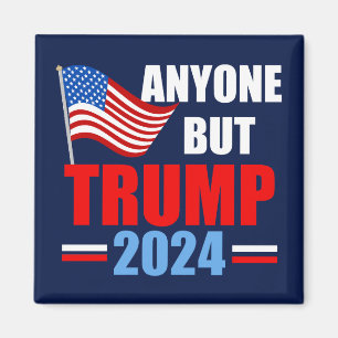 Alla utom Trump 2024 Lustigt politiskt blått Magnet