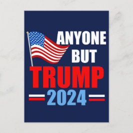 Alla utom Trump 2024 Lustigt politiskt blått Vykort