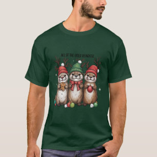 Alla utter renar Xmas djur Vinter T Shirt